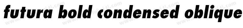 futura bold condensed oblique字体转换
